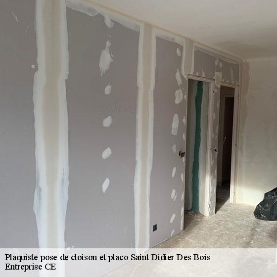 Plaquiste pose de cloison et placo  saint-didier-des-bois-27370 Entreprise CE