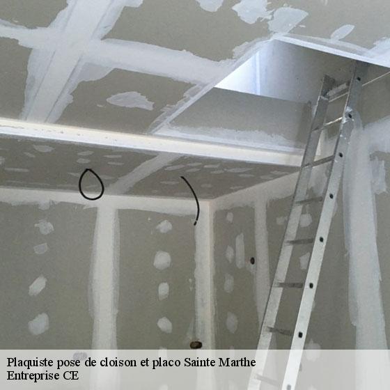 Plaquiste pose de cloison et placo  sainte-marthe-27190 Entreprise CE