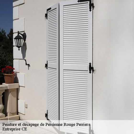Peinture et décapage de Persienne  rouge-perriers-27110 Entreprise CE